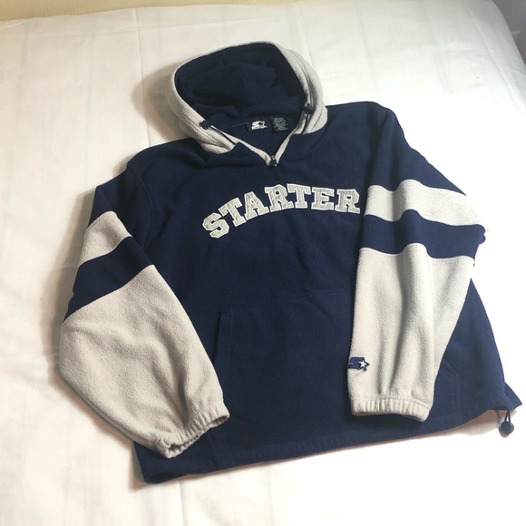 Vintage Starter Hoodie Mens Retro Hip 